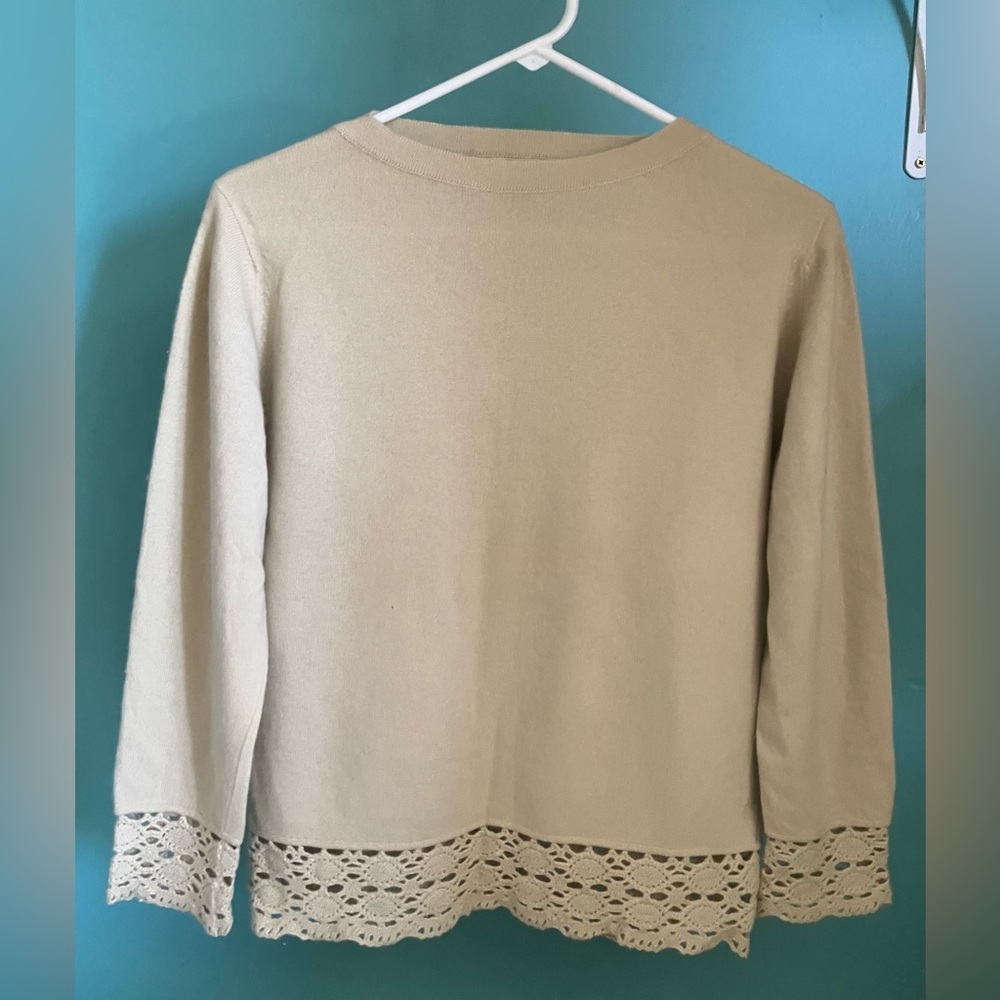 PRINGLE for I MAGNIN Women’s vintage 60s cashmere sweater neutral size 8/10